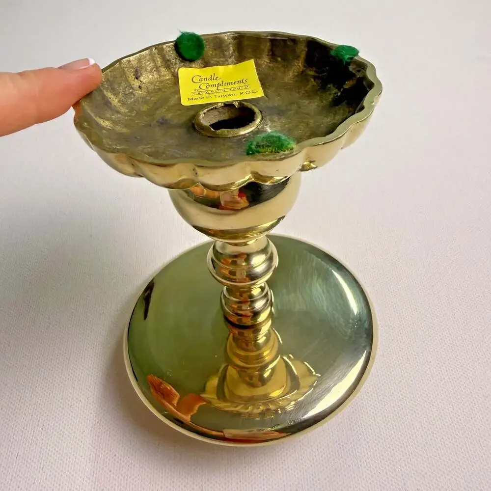 Candle Compliments by Crowing Touch vintage brass